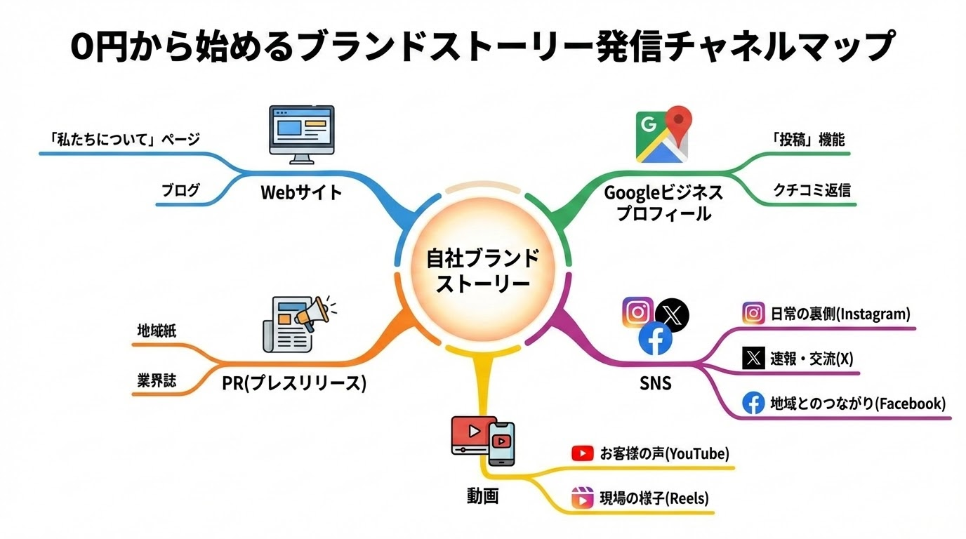 低予算で始める中小企業のブランドストーリー発信サイクル